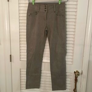 Ronen Chen Taupe Cotton Blend Straight Legged Pants